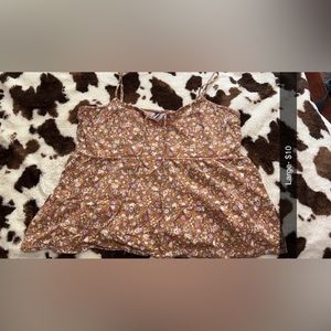 Camisole with floral print